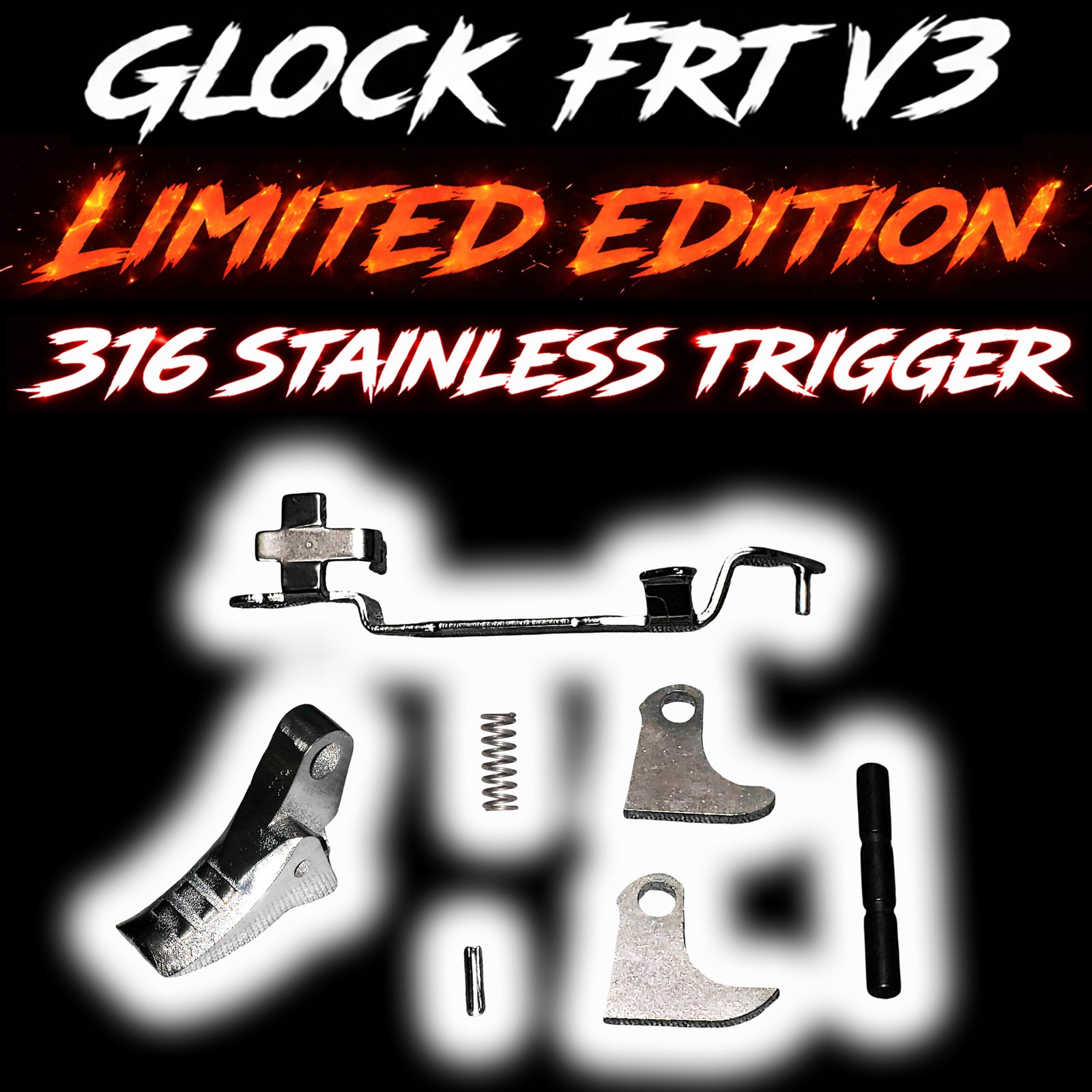Glock FRT stainless steel trigger kit forced reset