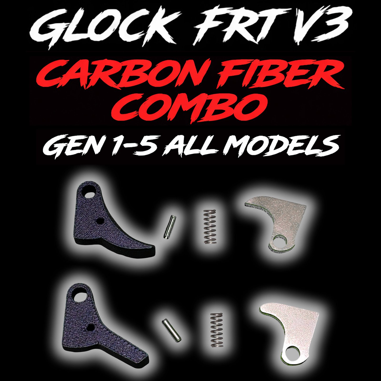 Glock FRT V3 carbon fiber kit forced reset trigger