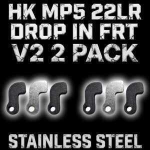 HK MP5 22LR Steel FRT 2 Pack with 2x PET-CF practice triggers - 316 stainless steel forced reset trigger combo