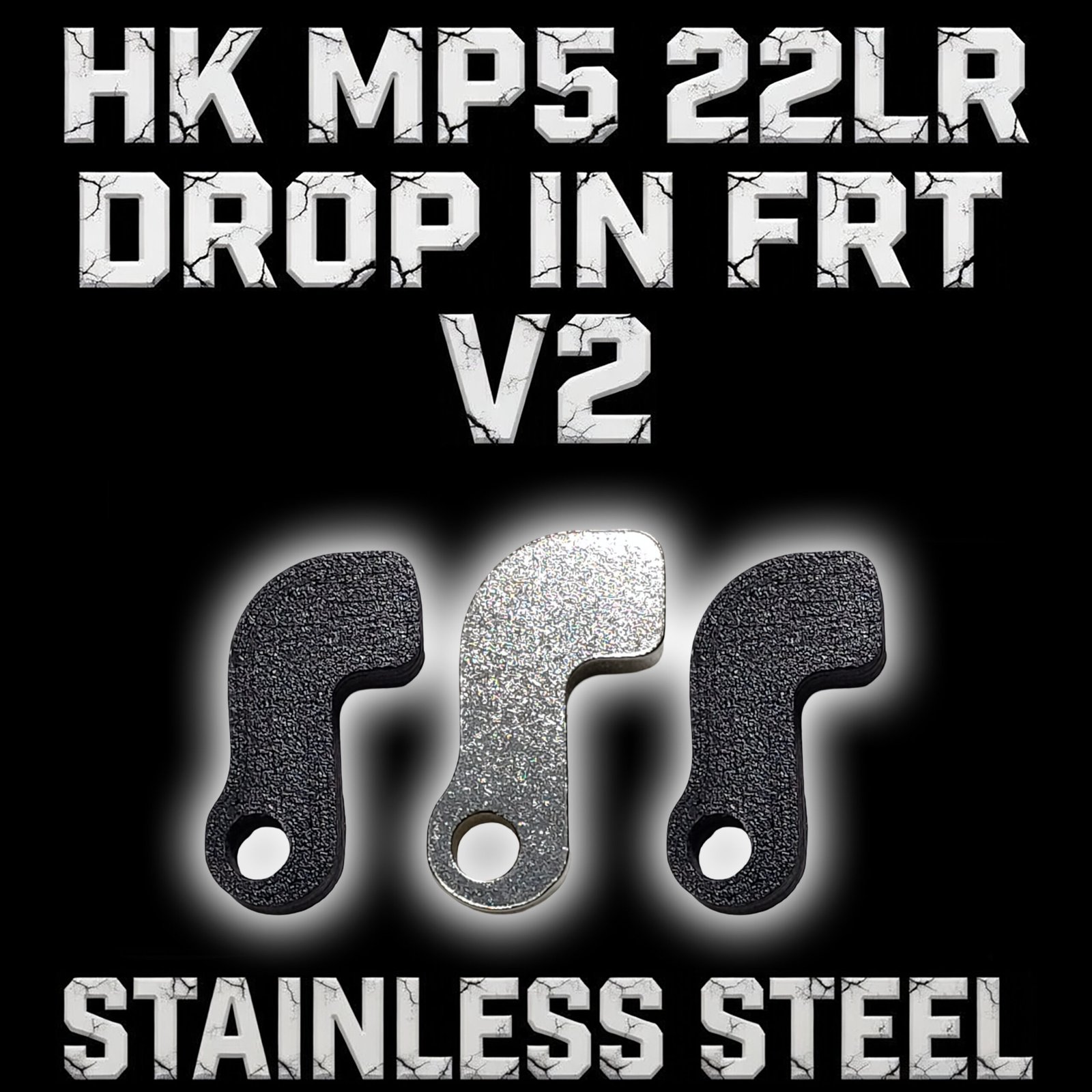 HK MP5 22LR Steel FRT with 2x PET-CF bonus pieces - 316 stainless steel forced reset trigger combo