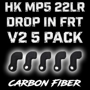 HK MP5 22LR V2 Drop-In FRT 5 Pack in PET-CF carbon fiber - full through-hole design for easy installation