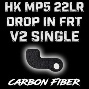 HK MP5 22LR V2 Drop-In FRT Forced Reset Trigger in PET-CF carbon fiber - full through-hole design slides onto trigger pin