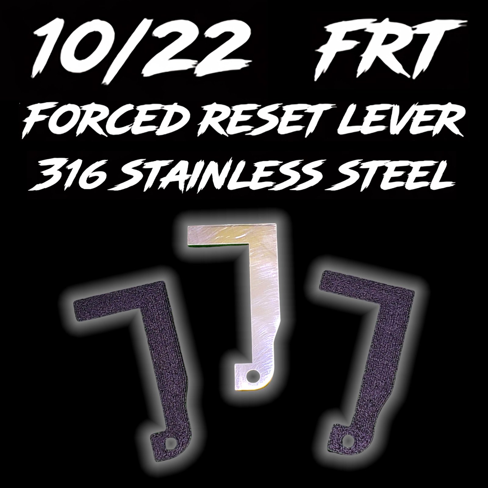 Ruger 10/22 FRT forced reset lever 316 stainless steel