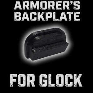 Glock Armorer's Backplate Gen 1-5 half slide cover plate tool for visual inspection of trigger bar and firing pin lug