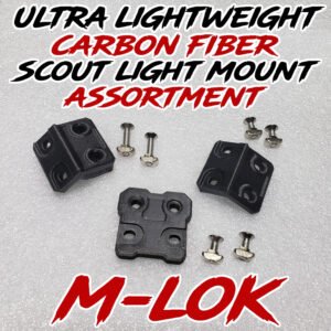 Scout Light Goon Beam M-Lok mount assortment PET-CF flat 45 degree and 6mm riser